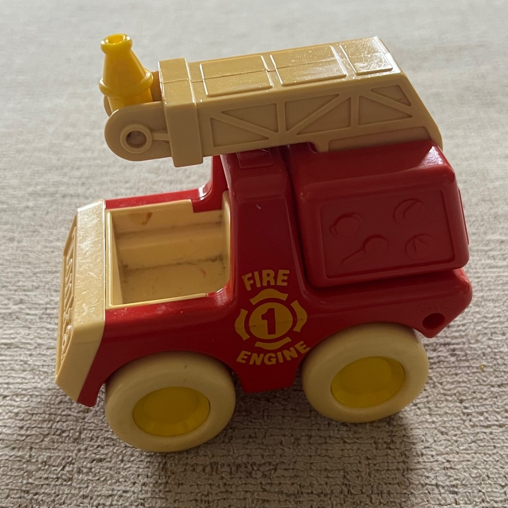 Vintage Tonka Fire Engine No 1‎ Red Plastic Toy Truck Chunky Ladder Vehicle